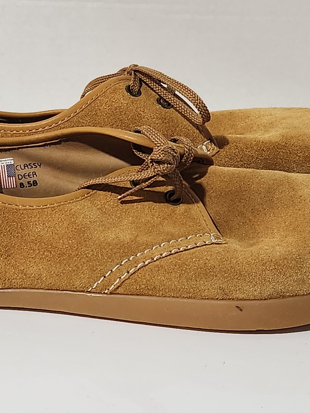 Kalso Earth Women’s Suede Lace-Up Flats in Mustard Tan 8.5 - Picture 4 of 6